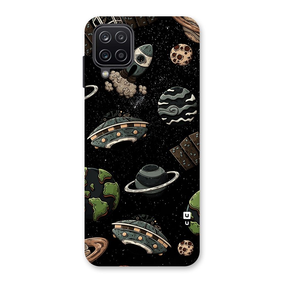 Cosmos Night Sky Anime Pattern Back Case for Galaxy A12