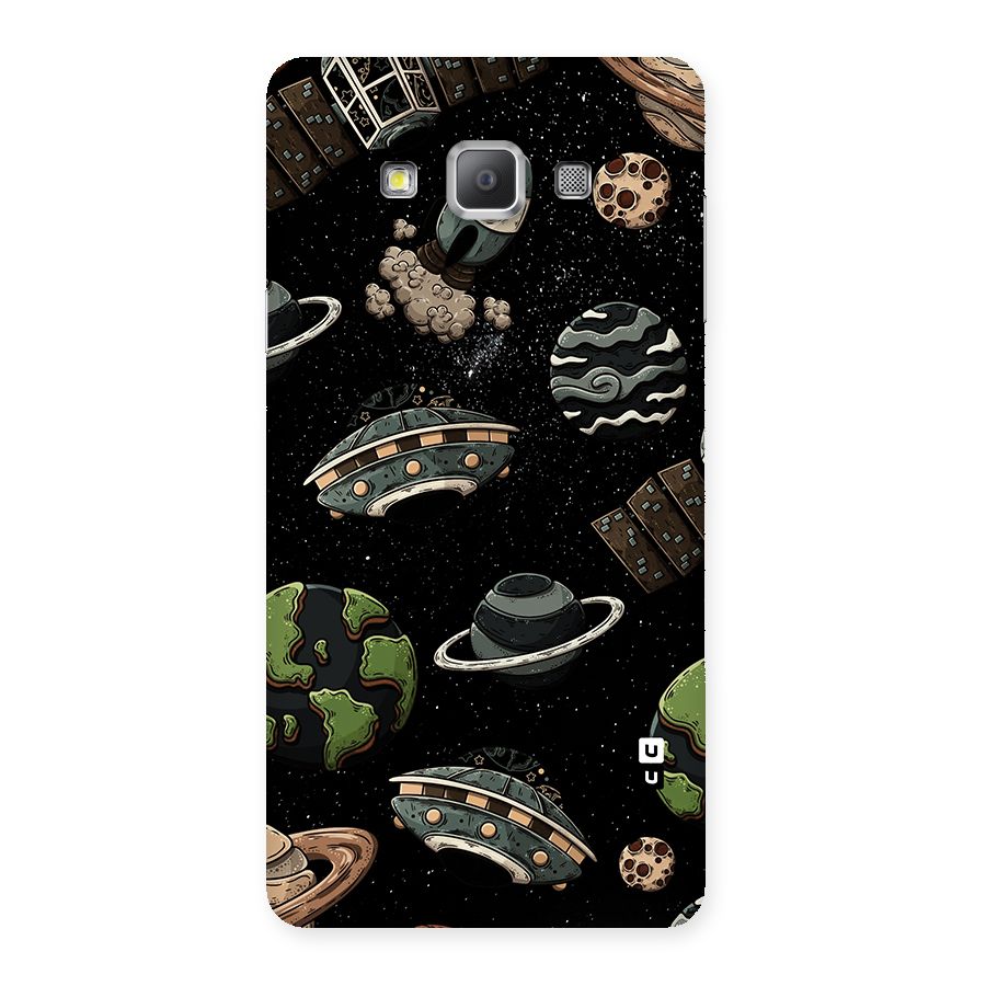 Cosmos Night Sky Anime Pattern Back Case for Galaxy A7