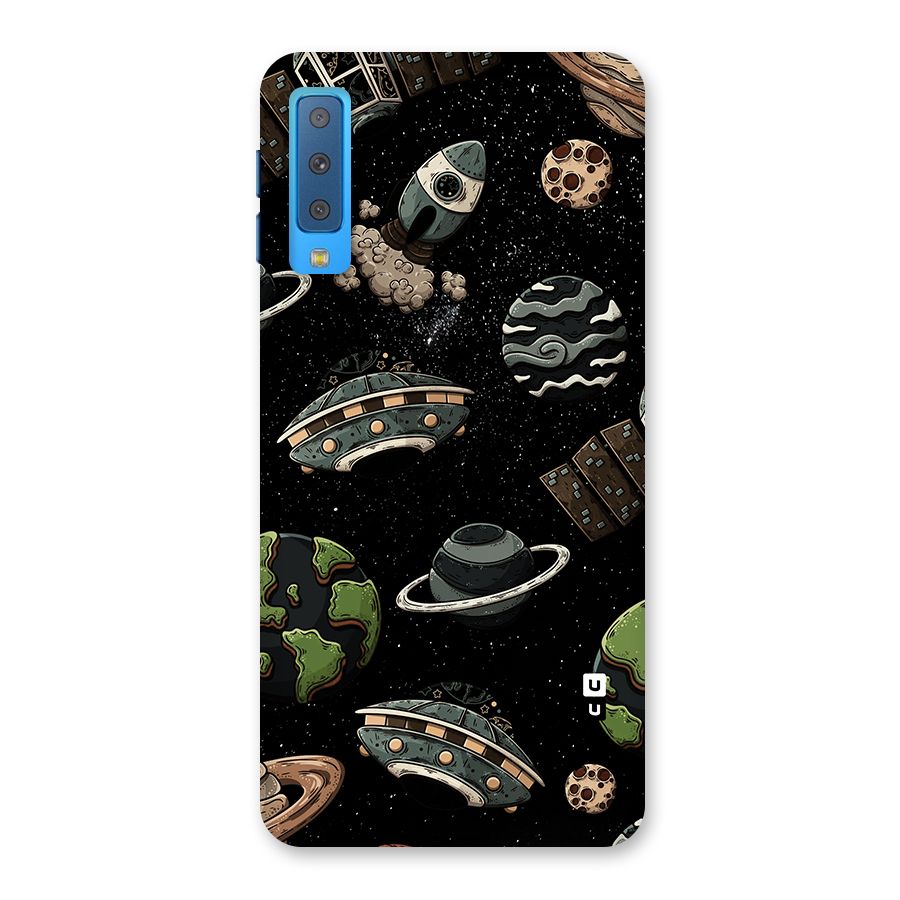 Cosmos Night Sky Anime Pattern Back Case for Galaxy A7 (2018)