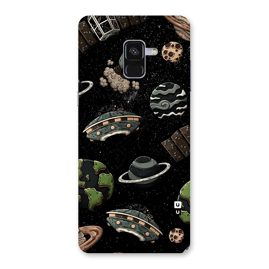 Cosmos Night Sky Anime Pattern Back Case for Galaxy A8 Plus