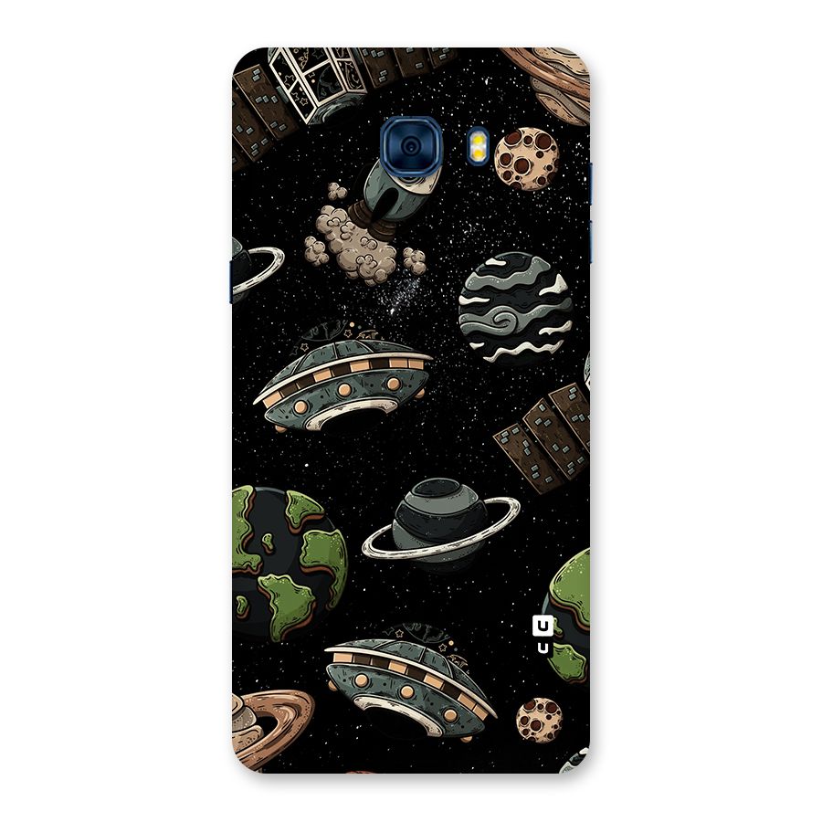 Cosmos Night Sky Anime Pattern Back Case for Galaxy C7 Pro