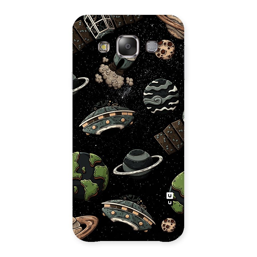 Cosmos Night Sky Anime Pattern Back Case for Galaxy E7