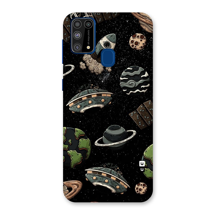 Cosmos Night Sky Anime Pattern Glass Back Case for Galaxy F41