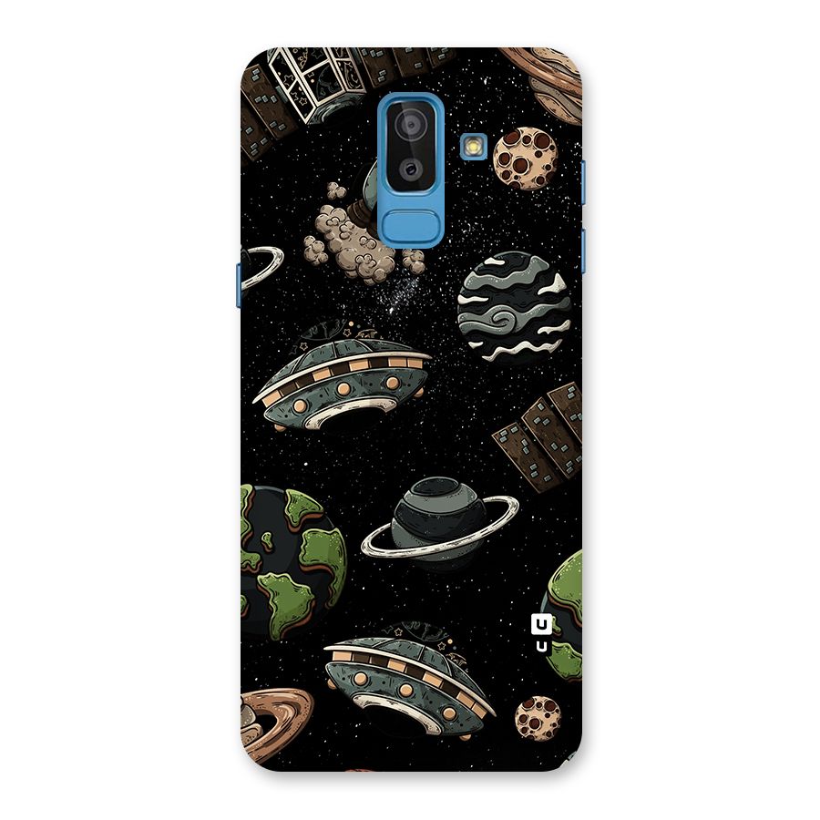 Cosmos Night Sky Anime Pattern Back Case for Galaxy J8
