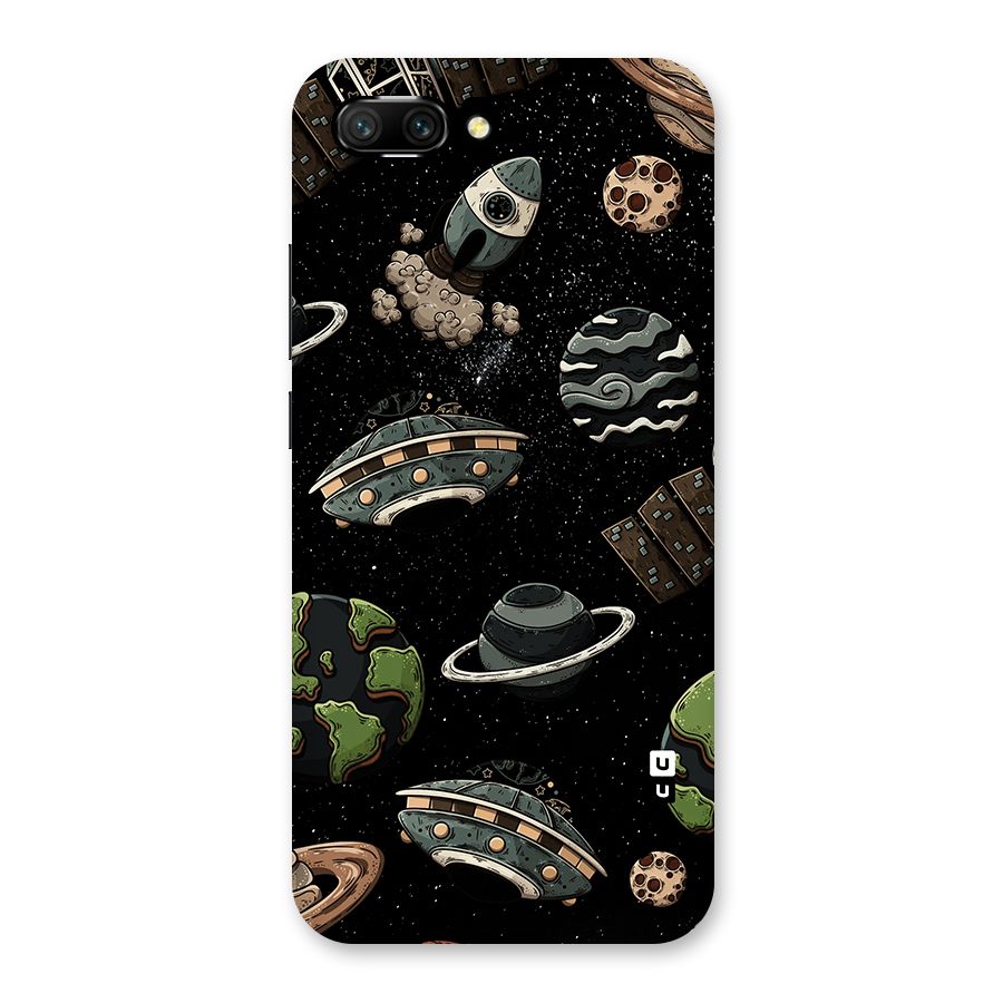 Cosmos Night Sky Anime Pattern Back Case for Honor 10