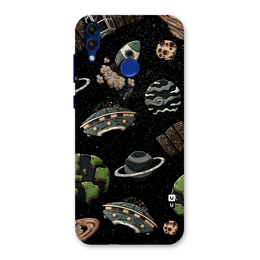 Cosmos Night Sky Anime Pattern Back Case for Honor 8C