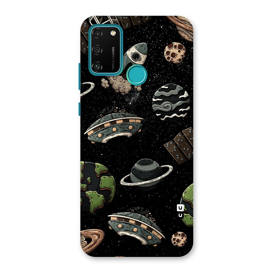 Cosmos Night Sky Anime Pattern Back Case for Honor 9A