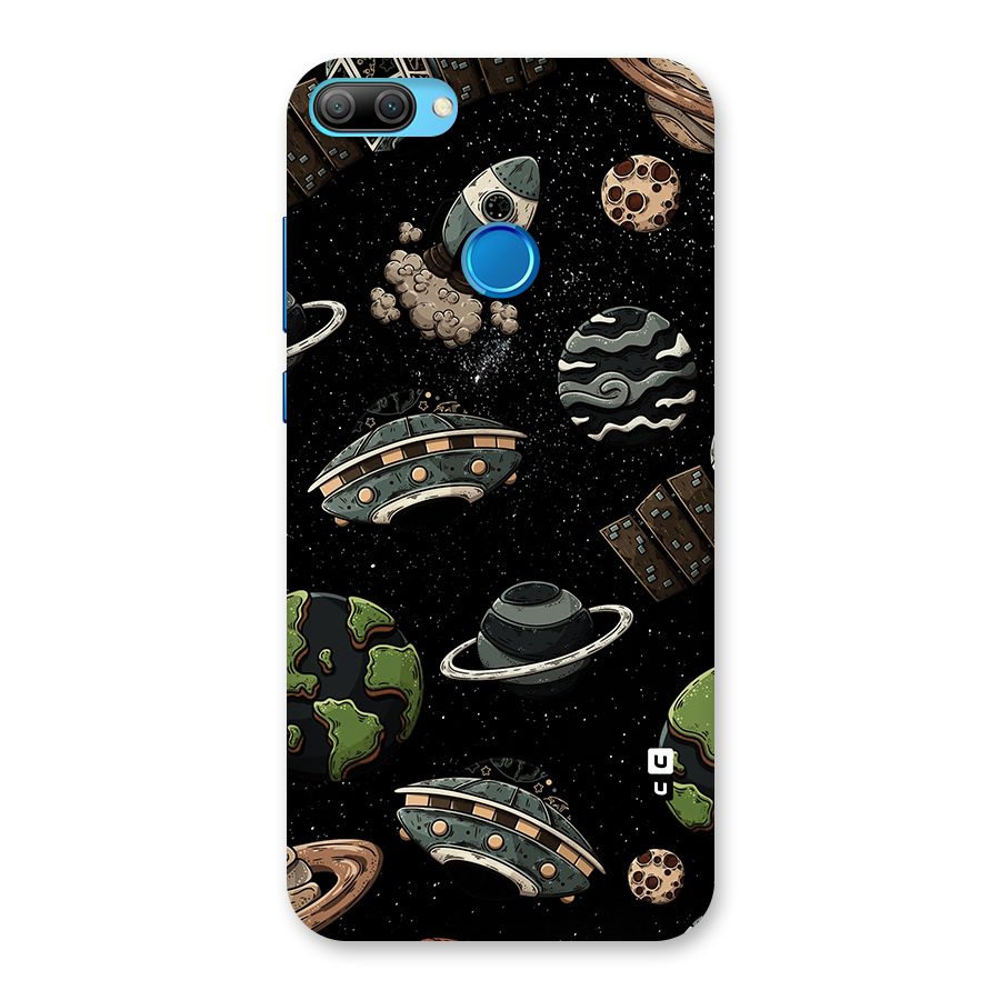 Cosmos Night Sky Anime Pattern Back Case for Honor 9N