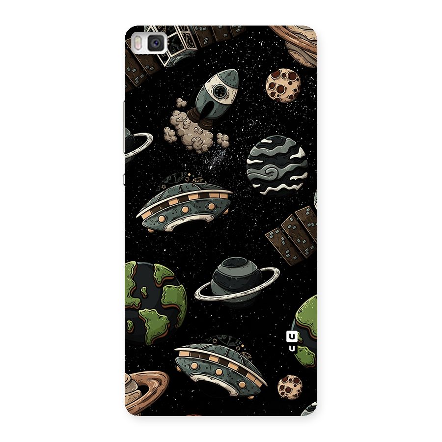 Cosmos Night Sky Anime Pattern Back Case for Huawei P8