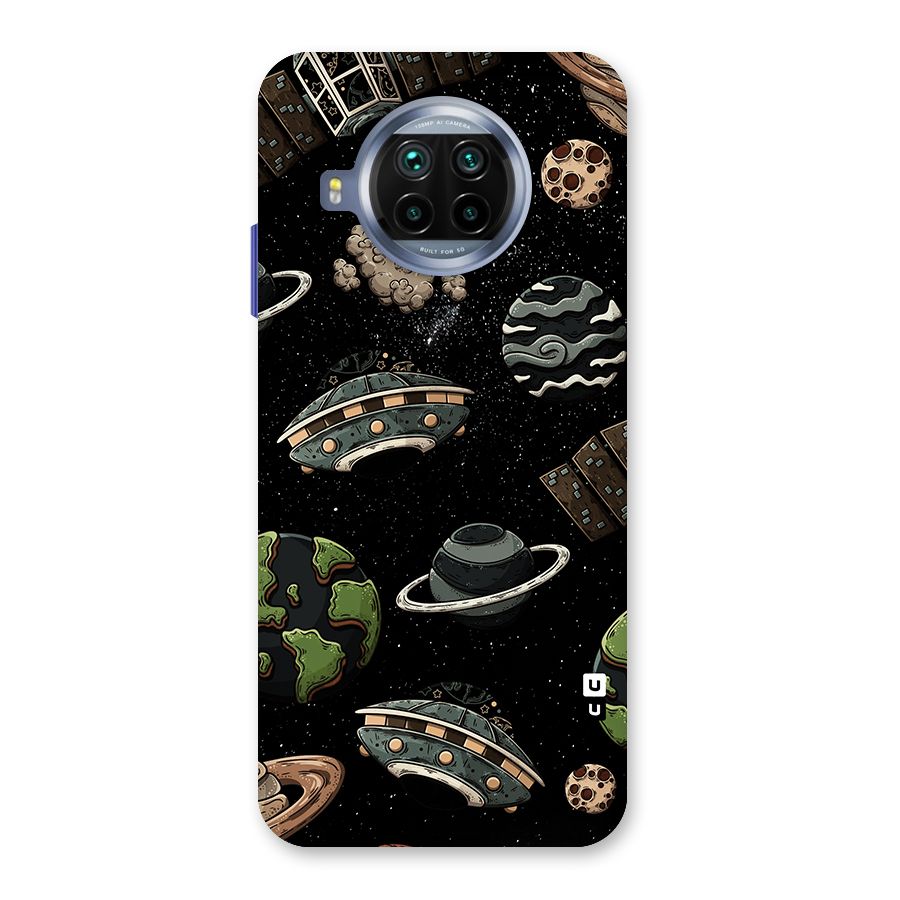 Cosmos Night Sky Anime Pattern Glass Back Case for Mi 10i