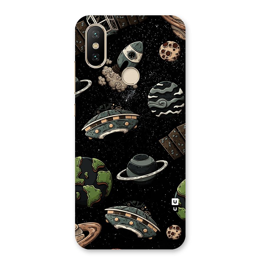 Cosmos Night Sky Anime Pattern Back Case for Mi A2