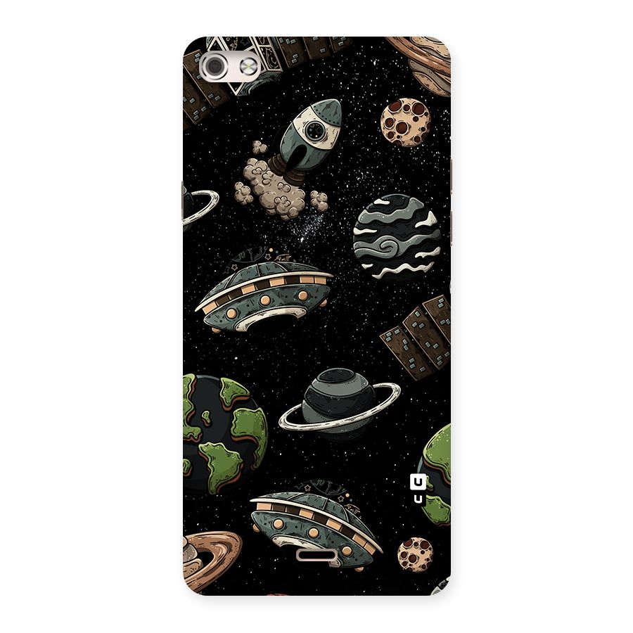 Cosmos Night Sky Anime Pattern Back Case for Micromax Canvas Silver 5