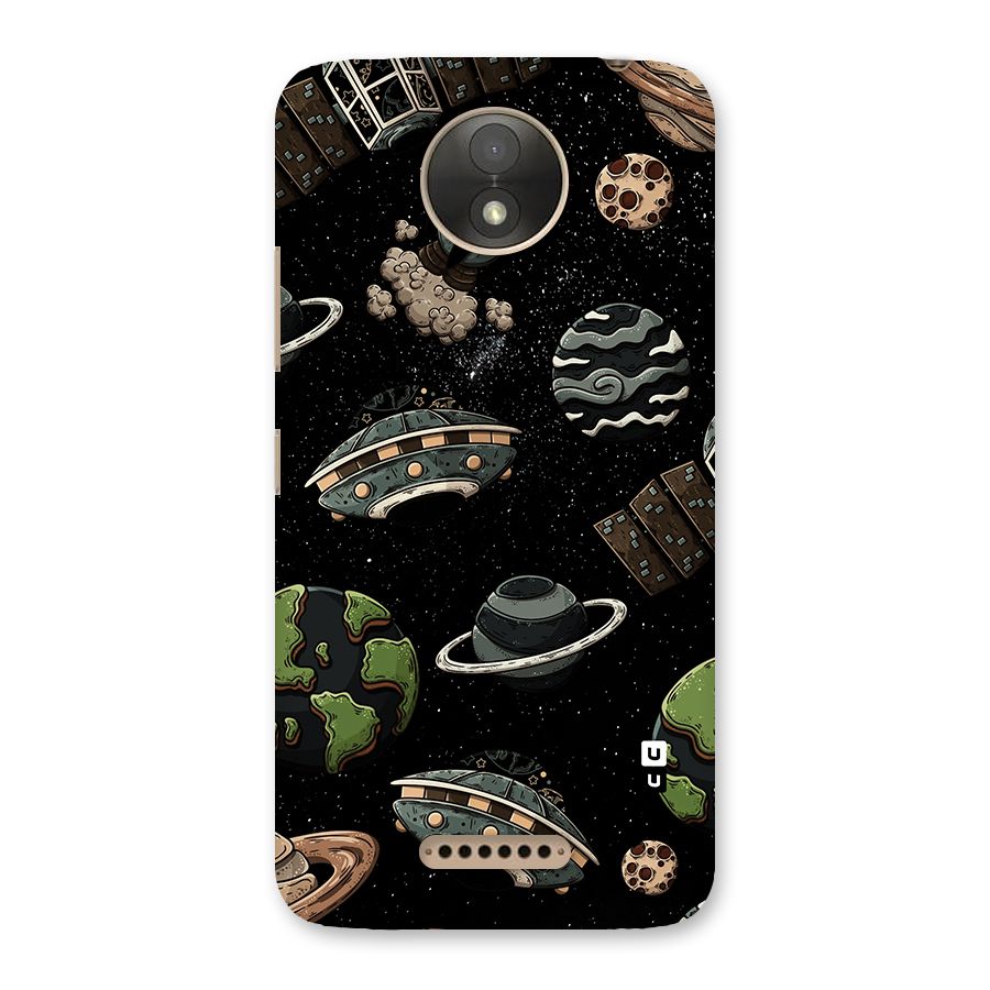 Cosmos Night Sky Anime Pattern Back Case for Moto C Plus
