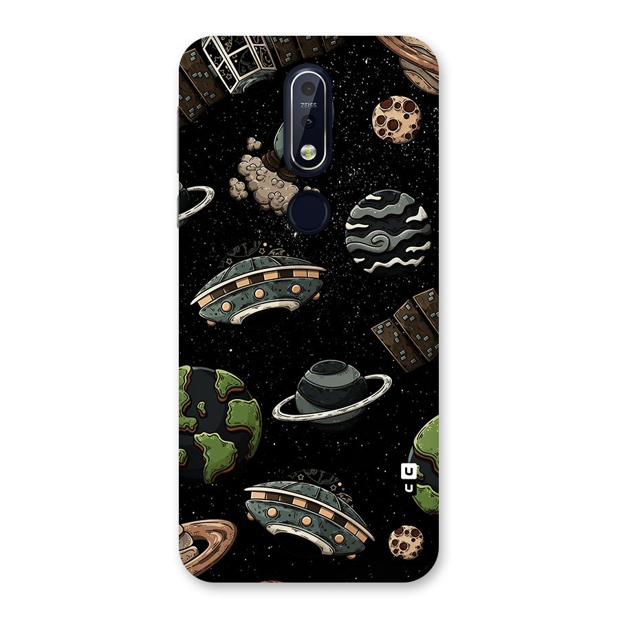 Cosmos Night Sky Anime Pattern Back Case for Nokia 7.1