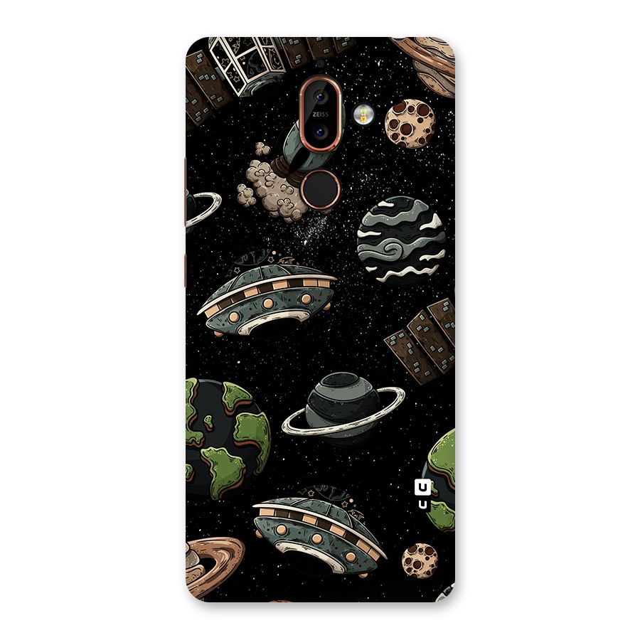 Cosmos Night Sky Anime Pattern Back Case for Nokia 7 Plus