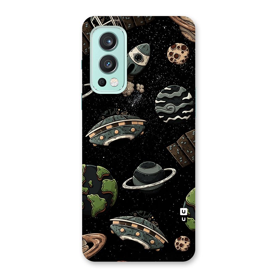 Cosmos Night Sky Anime Pattern Glass Back Case for OnePlus Nord 2 5G
