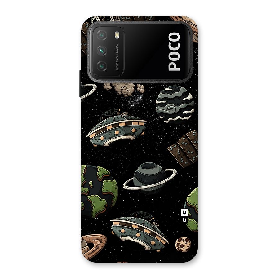 Cosmos Night Sky Anime Pattern Back Case for Poco M3