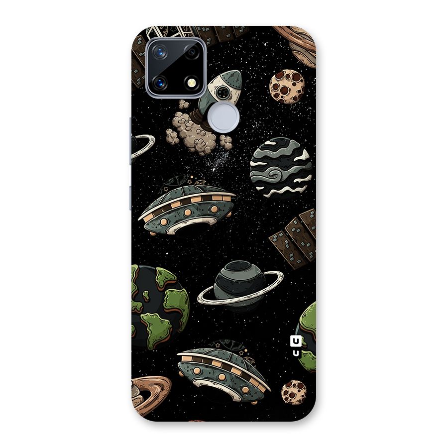 Cosmos Night Sky Anime Pattern Glass Back Case for Realme Narzo 20