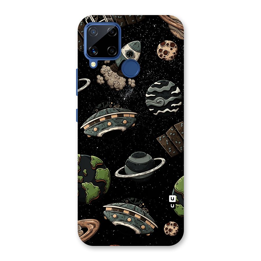 Cosmos Night Sky Anime Pattern Glass Back Case for Realme Narzo 30A