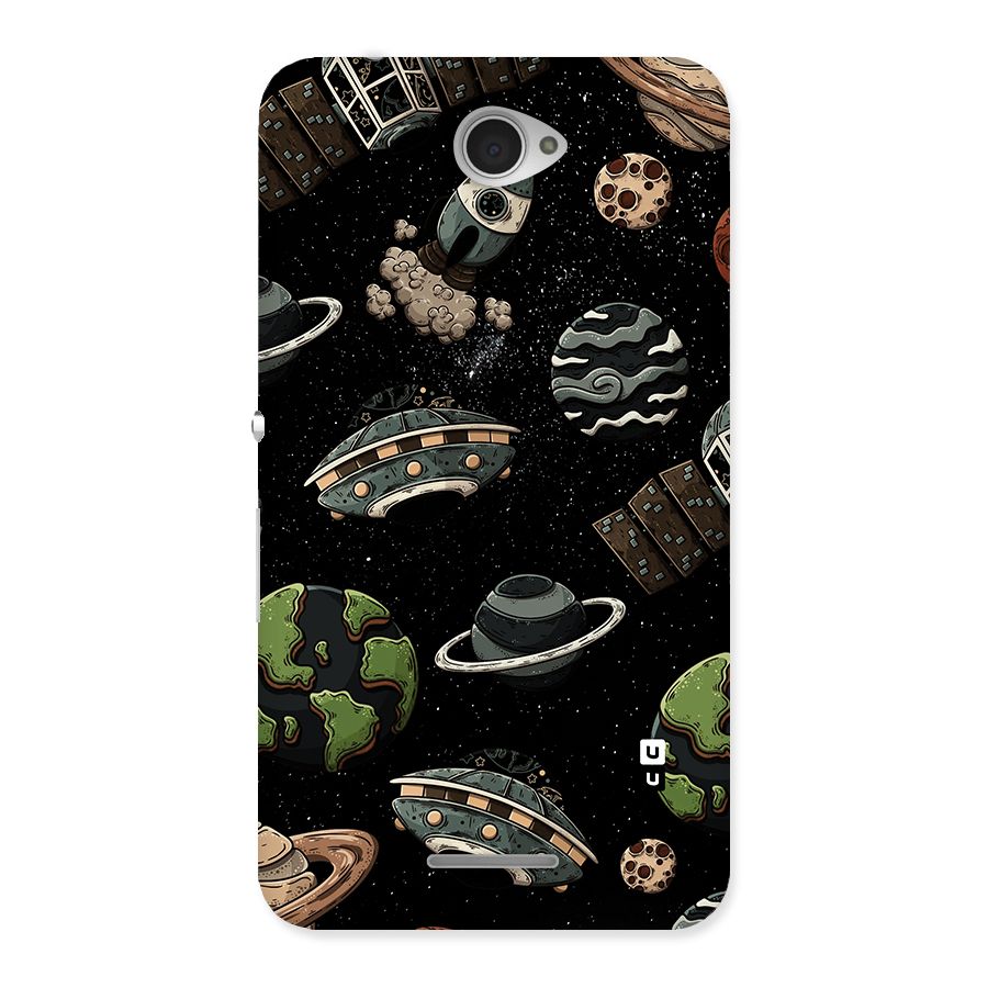 Cosmos Night Sky Anime Pattern Back Case for Sony Xperia E4