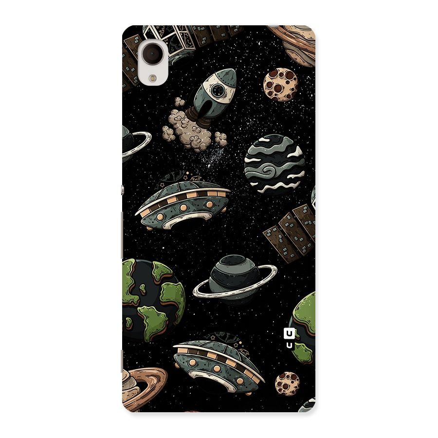 Cosmos Night Sky Anime Pattern Back Case for Sony Xperia M4