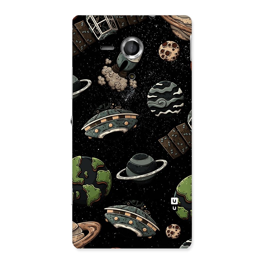 Cosmos Night Sky Anime Pattern Back Case for Sony Xperia SP