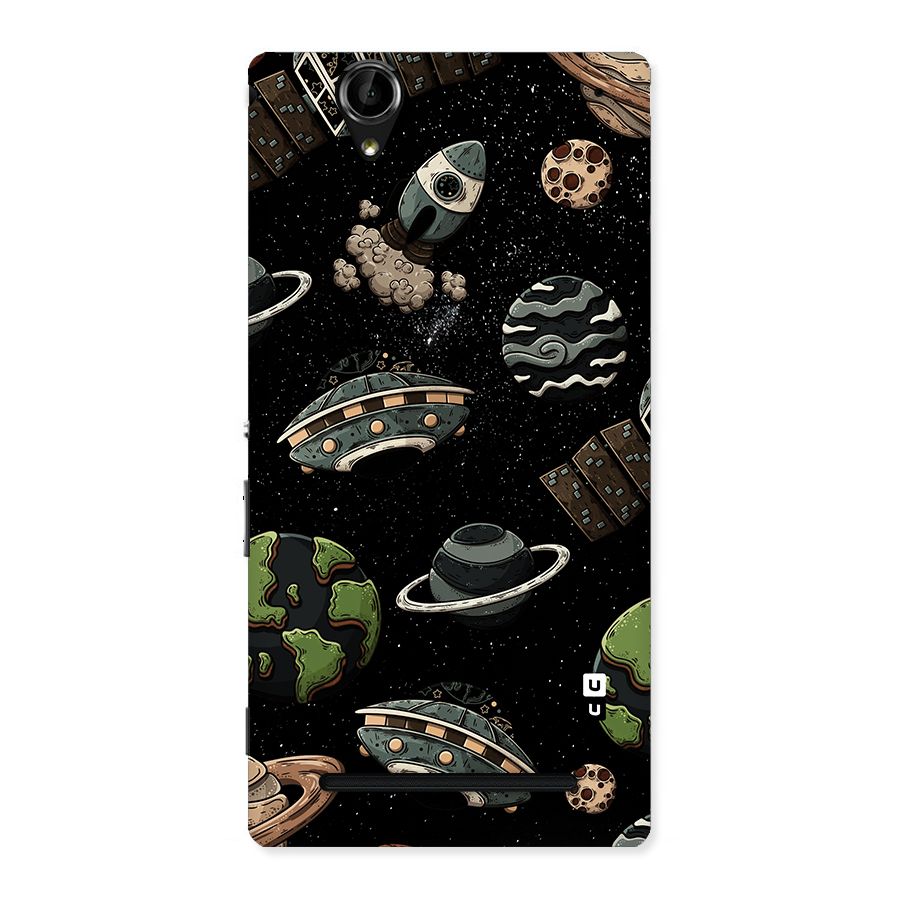 Cosmos Night Sky Anime Pattern Back Case for Sony Xperia T2