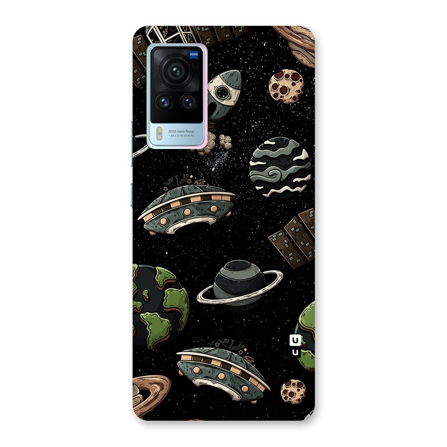 Cosmos Night Sky Anime Pattern Glass Back Case for Vivo X60 Pro