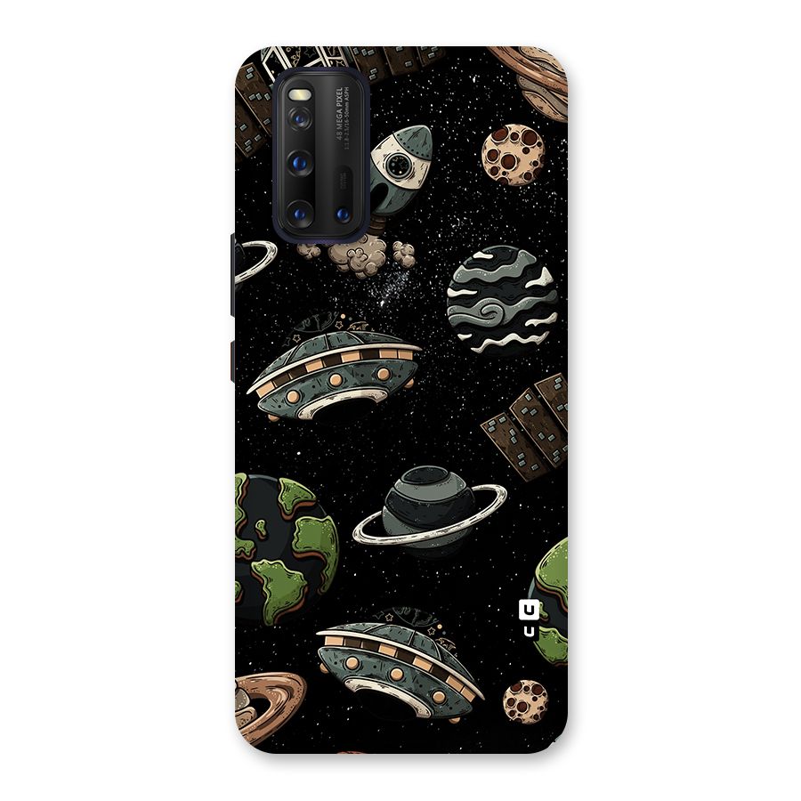 Cosmos Night Sky Anime Pattern Glass Back Case for Vivo iQOO 3