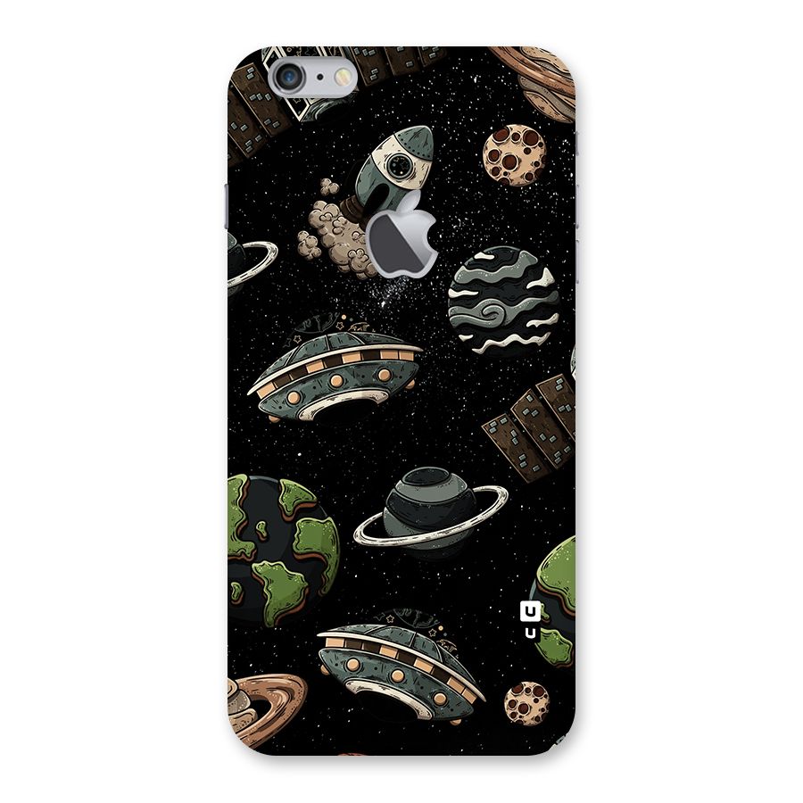 Cosmos Night Sky Anime Pattern Back Case for iPhone 6 Plus 6S Plus Logo Cut