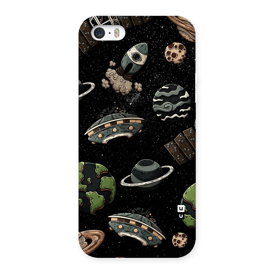 Cosmos Night Sky Anime Pattern Back Case for iPhone SE