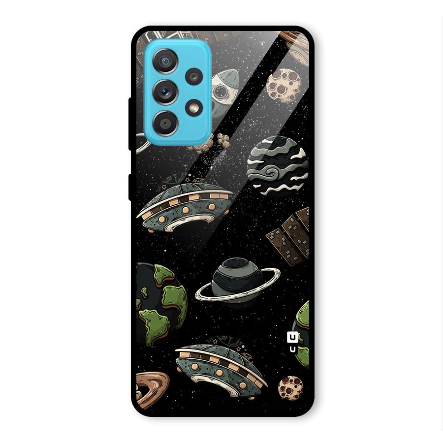Cosmos Night Sky Anime Pattern Glass Back Case for Galaxy A52