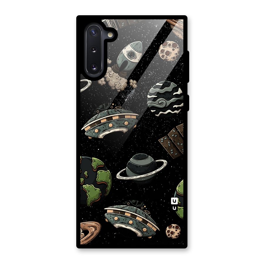Cosmos Night Sky Anime Pattern Glass Back Case for Galaxy Note 10