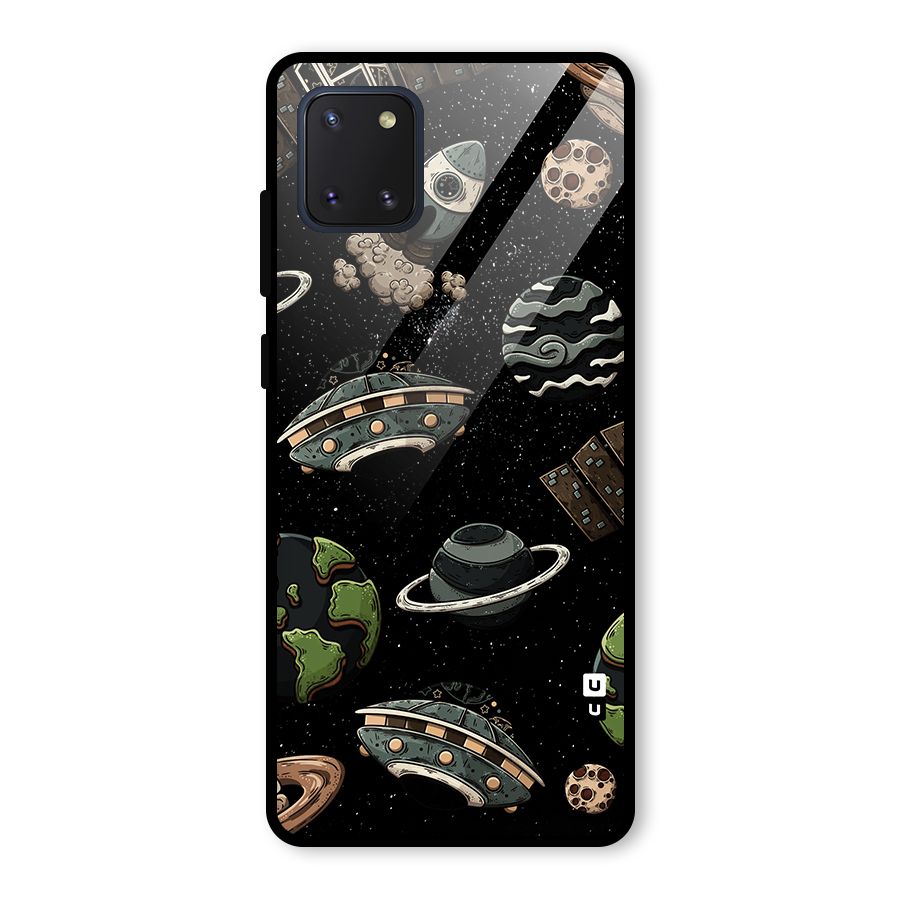 Cosmos Night Sky Anime Pattern Glass Back Case for Galaxy Note 10 Lite