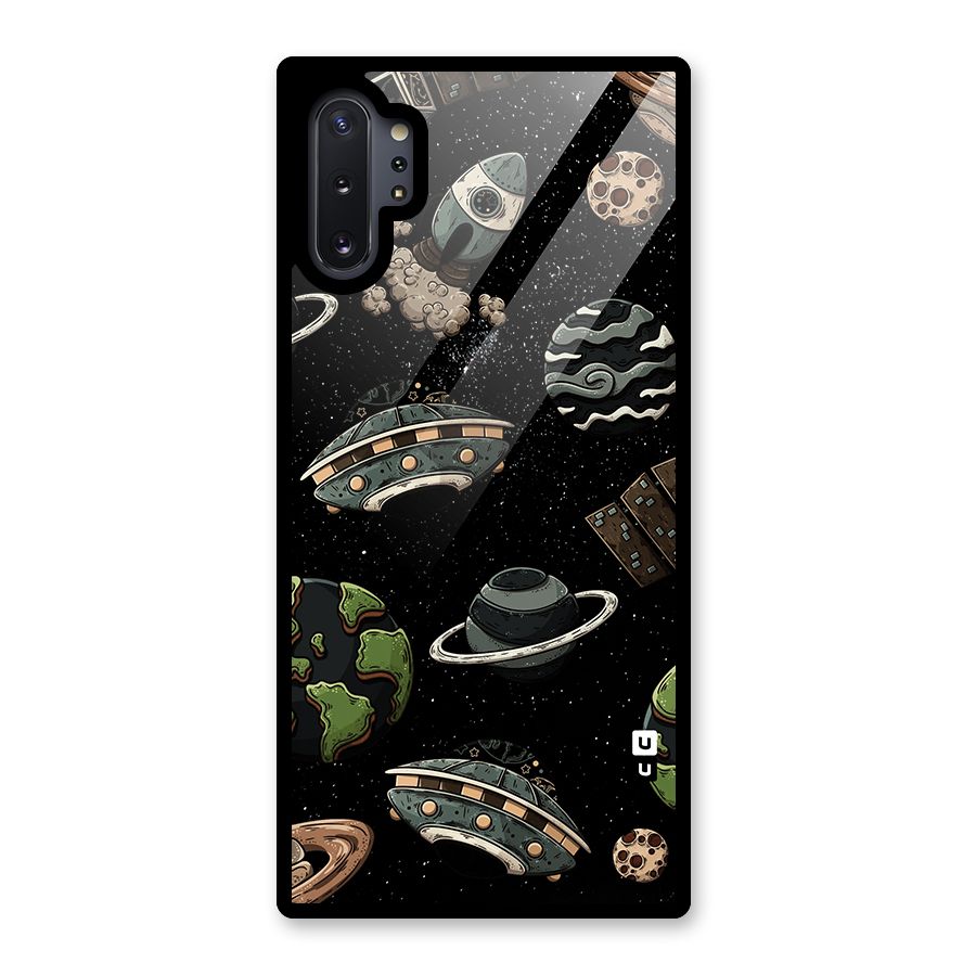 Cosmos Night Sky Anime Pattern Glass Back Case for Galaxy Note 10 Plus