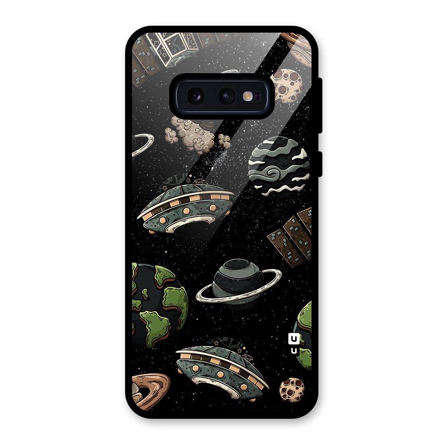 Cosmos Night Sky Anime Pattern Glass Back Case for Galaxy S10e