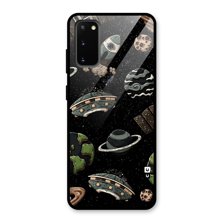 Cosmos Night Sky Anime Pattern Glass Back Case for Galaxy S20