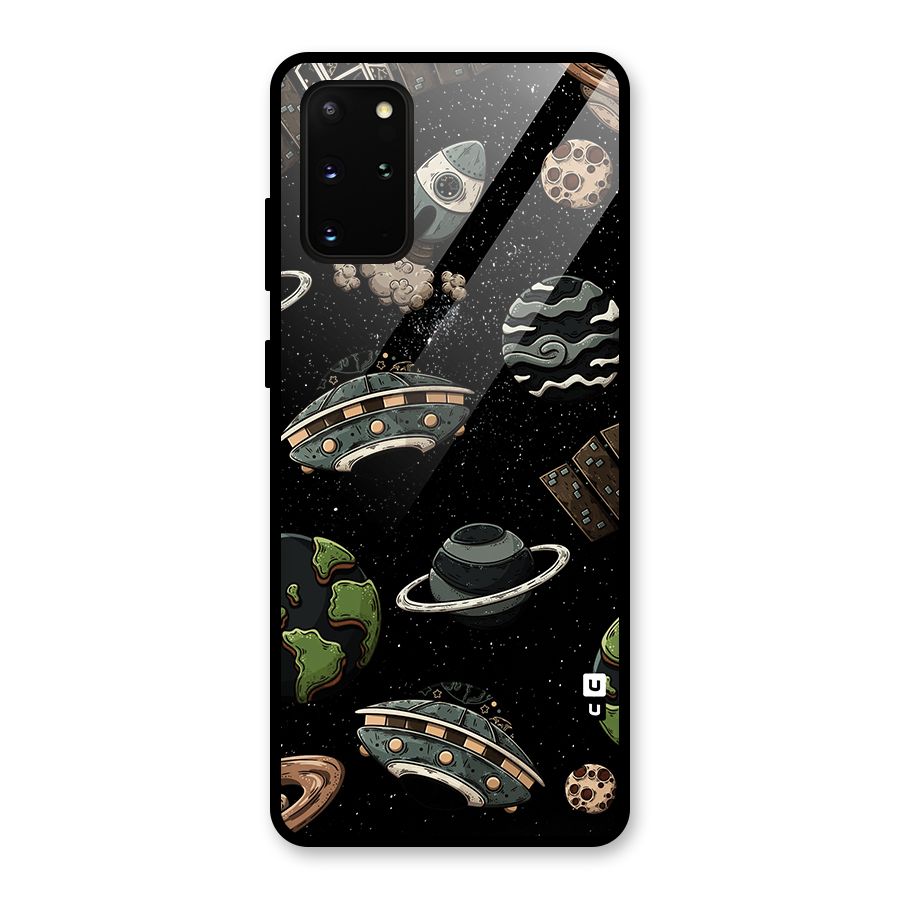 Cosmos Night Sky Anime Pattern Glass Back Case for Galaxy S20 Plus