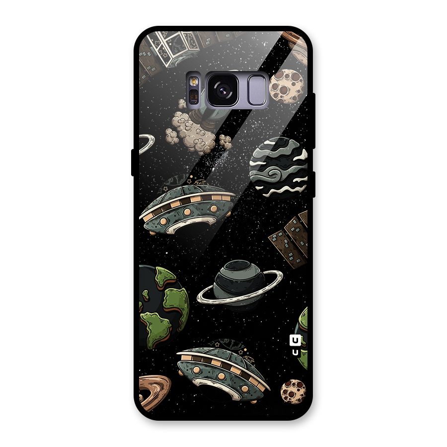 Cosmos Night Sky Anime Pattern Glass Back Case for Galaxy S8