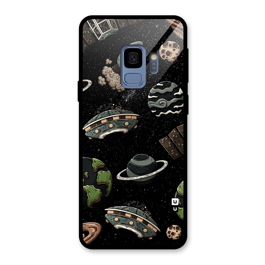 Cosmos Night Sky Anime Pattern Glass Back Case for Galaxy S9