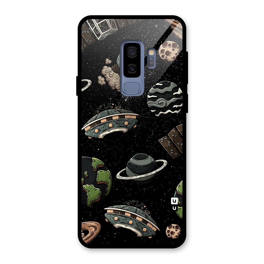 Cosmos Night Sky Anime Pattern Glass Back Case for Galaxy S9 Plus