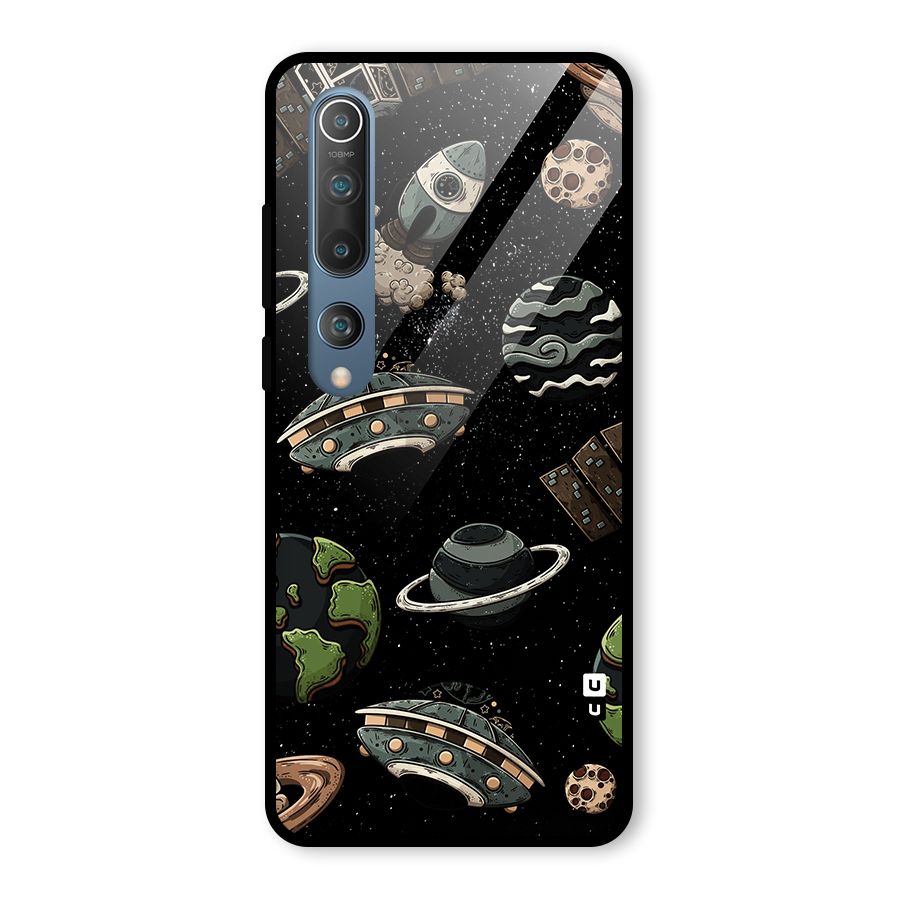 Cosmos Night Sky Anime Pattern Glass Back Case for Mi 10