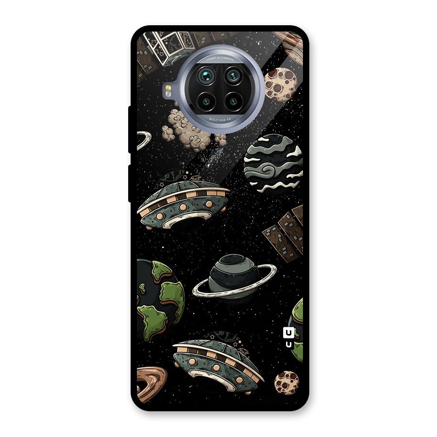 Cosmos Night Sky Anime Pattern Glass Back Case for Mi 10i