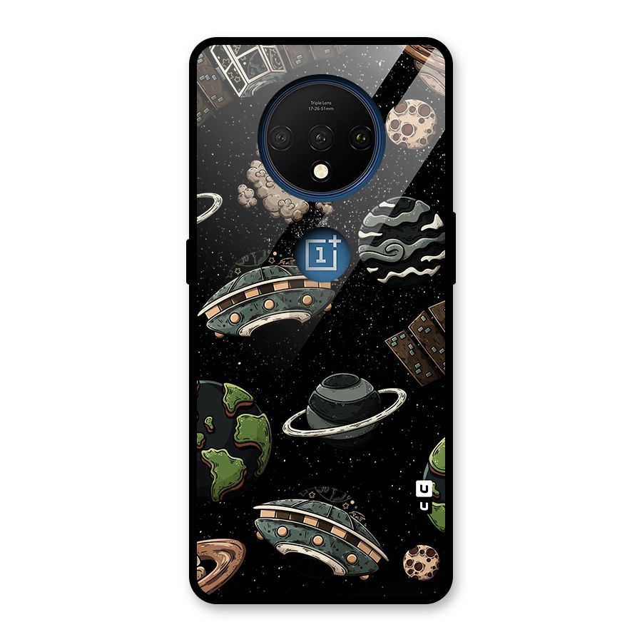 Cosmos Night Sky Anime Pattern Glass Back Case for OnePlus 7T