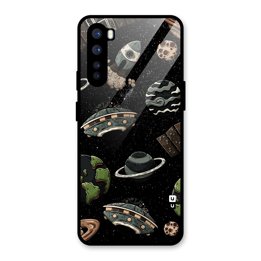 Cosmos Night Sky Anime Pattern Glass Back Case for OnePlus Nord