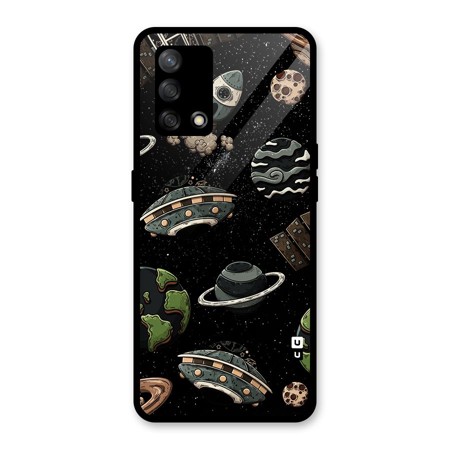 Cosmos Night Sky Anime Pattern Glass Back Case for Oppo F19