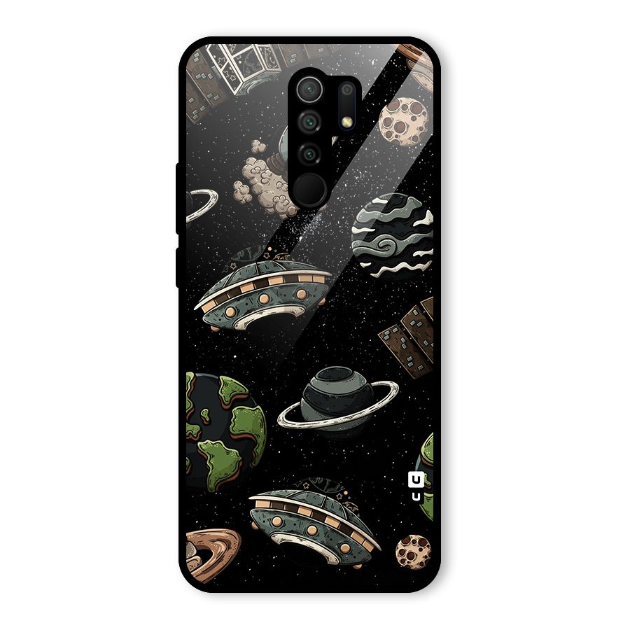 Cosmos Night Sky Anime Pattern Glass Back Case for Poco M2