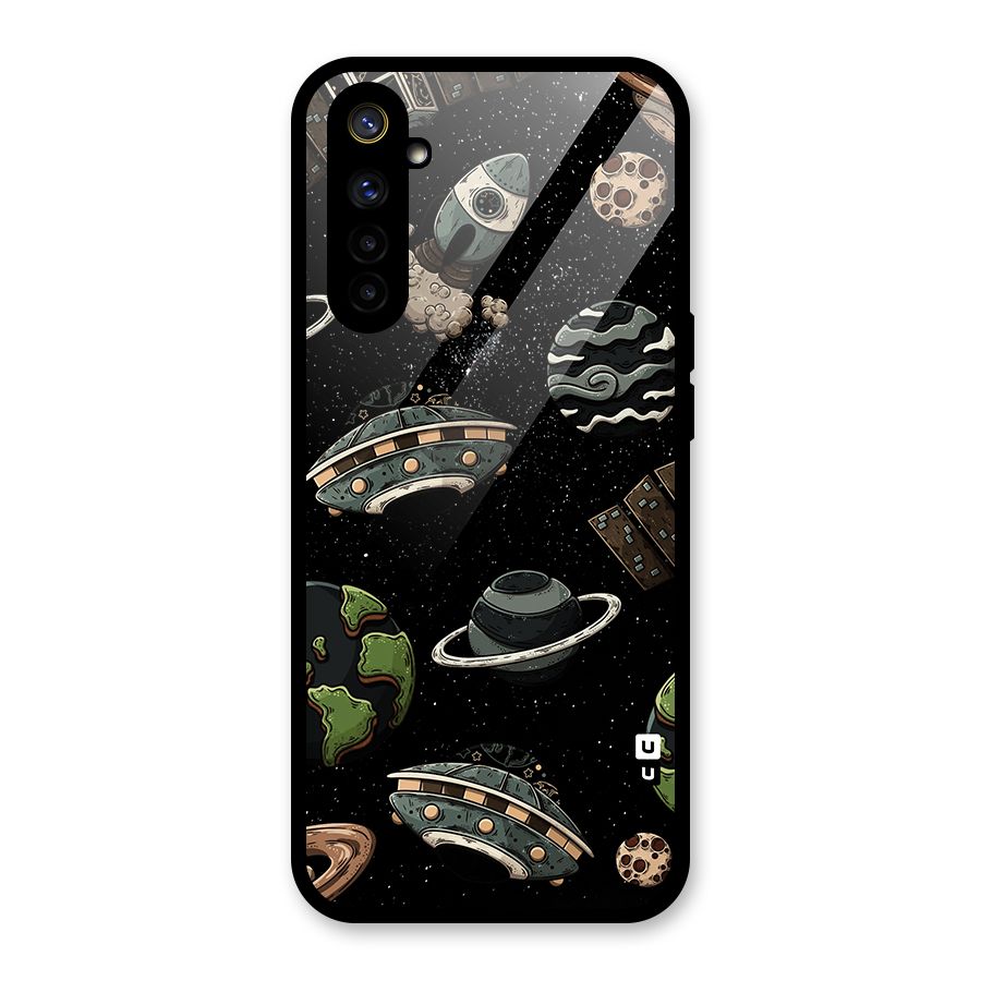 Cosmos Night Sky Anime Pattern Glass Back Case for Realme 6