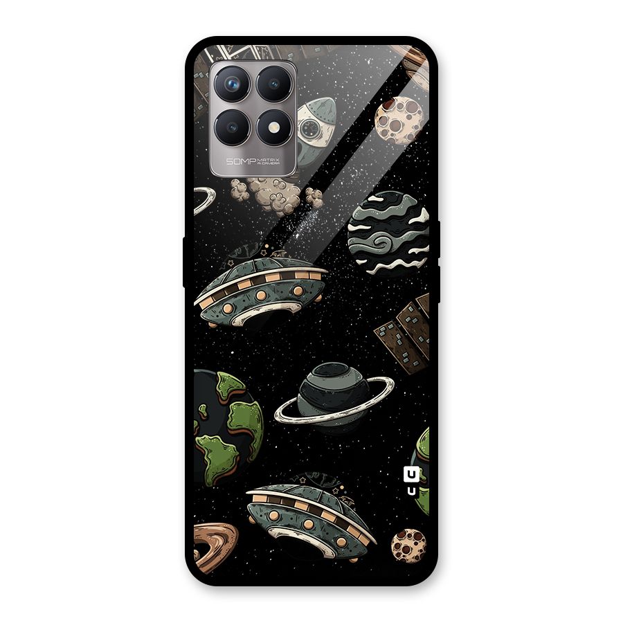 Cosmos Night Sky Anime Pattern Glass Back Case for Realme 8i