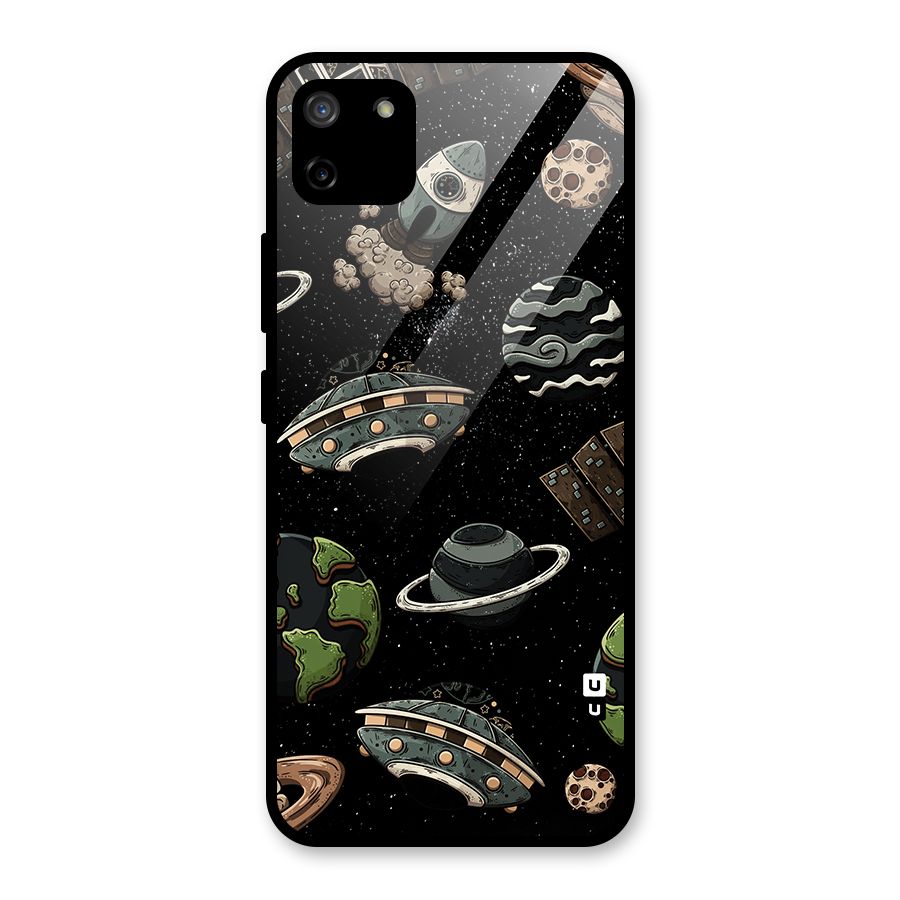Cosmos Night Sky Anime Pattern Glass Back Case for Realme C11